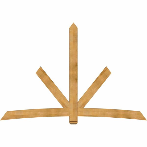 Ekena Millwork Alberta Rough Sawn Timber Gable Bracket, Western Red Cedar, 108"W x 72"H x 4"D x 6"F, 16/12 Pitch GBW108X72X0406ALB00RWR - main